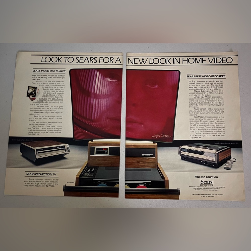 Sears Projection TV 1981 Advertisement